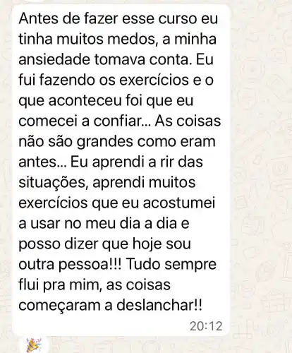 Resultado 32 do curso de Psicologia Positiva