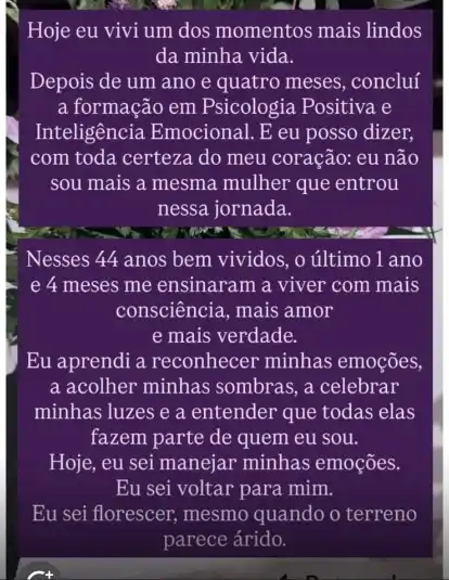 Resultado 4 do curso de Psicologia Positiva